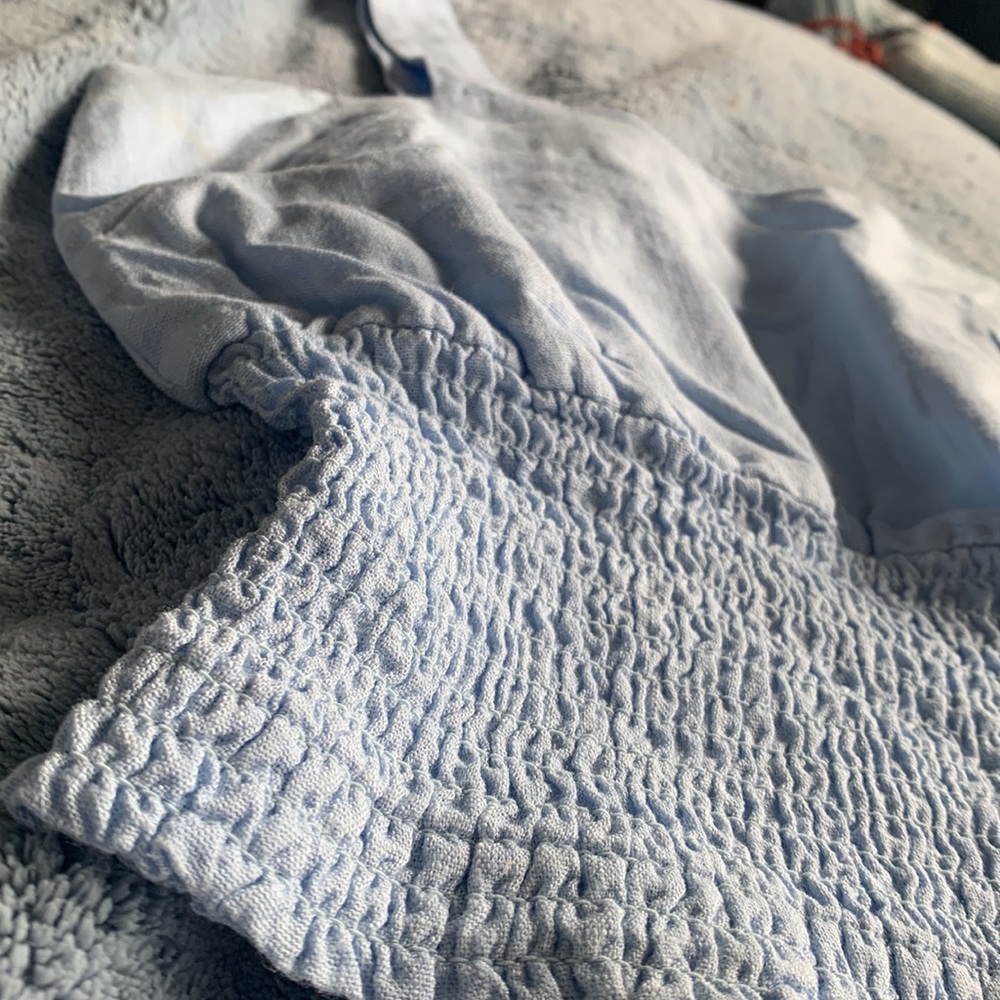 Light blue ruched tank top, size AU10 - Picture 3 of 4